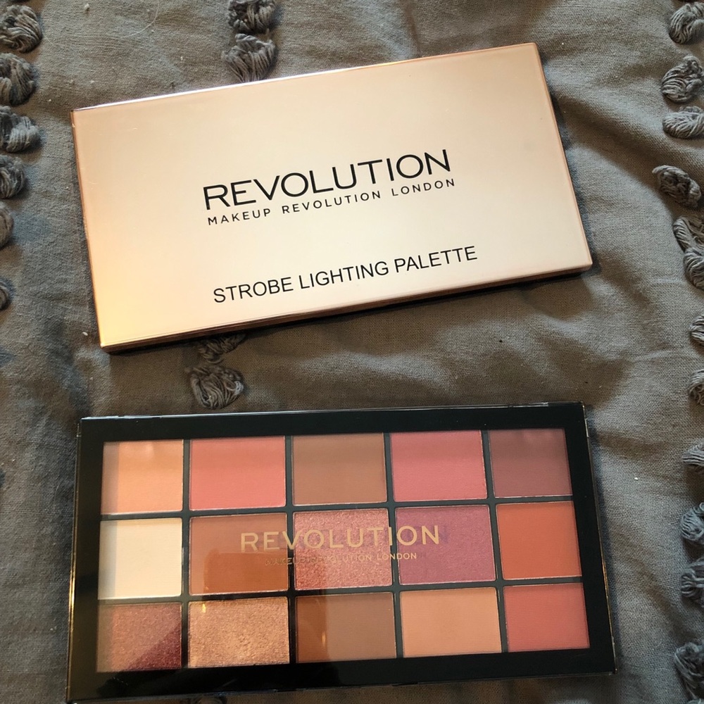 Makeup revolution highlighter & eyeshadow palettes